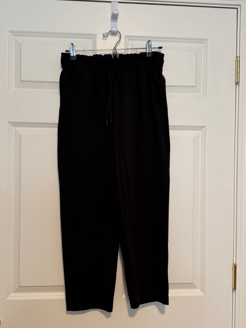 lululemon athletica Black Drawstring Relaxed Track Pants